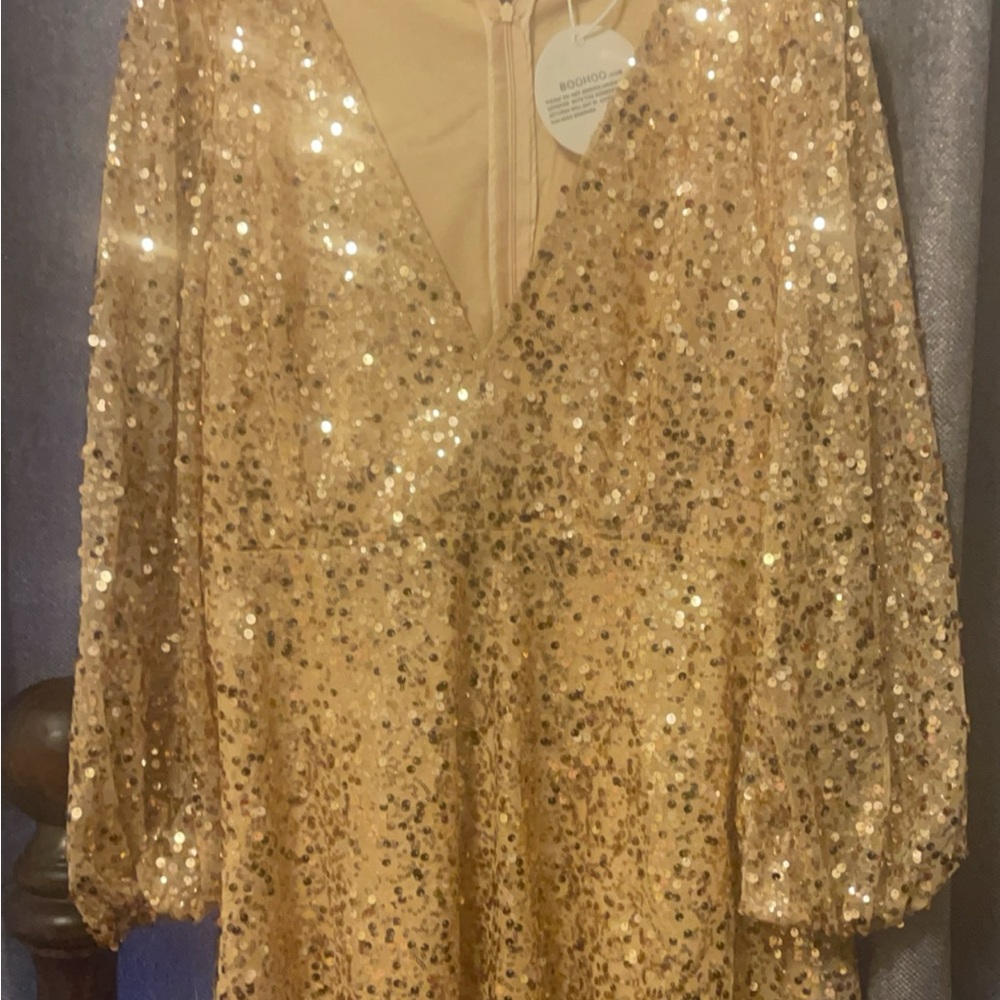 Gold Sequin Dress - Picture 1 of 4